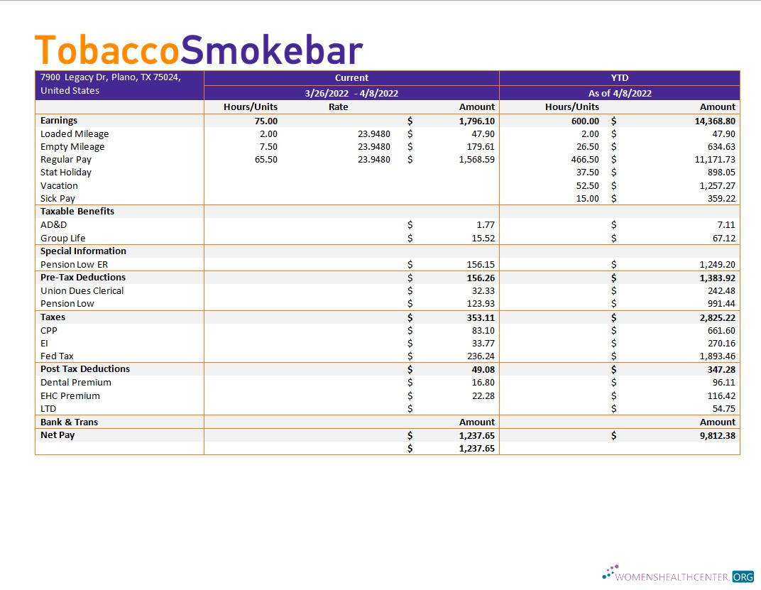 Download tobacco company earning statement template in Word and PDF formats Photoshop template
